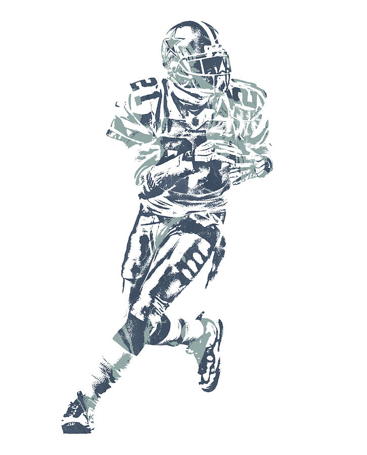 Deion Sanders Dallas Cowboys Watercolor Strokes Pixel Art 21 by Joe Hamilton