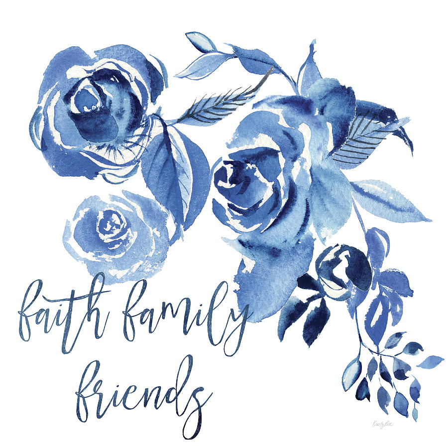 Berries Painting - Delft Delight Iv Faith by Kristy Rice Berries Painting - Delft Delight Iv Faith by Kristy Rice