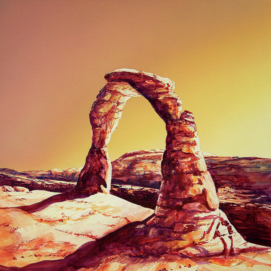 Delicate Arch Painting by Connie Williams