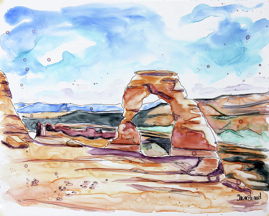 Delicate Arch  Painting by Shaina Stinard
