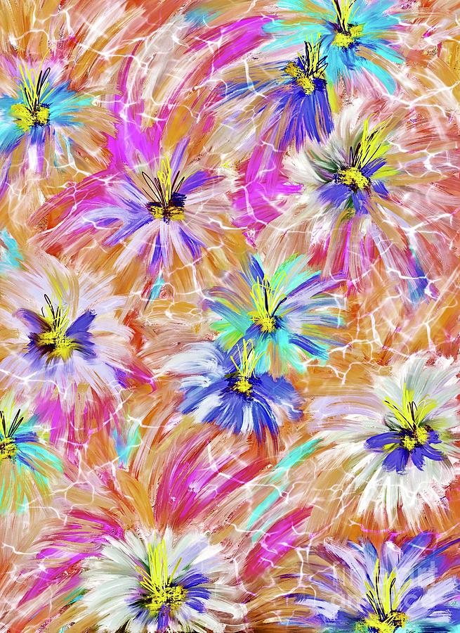 Delicate Flowers Abstract Digital Art by Lauries Intuitive