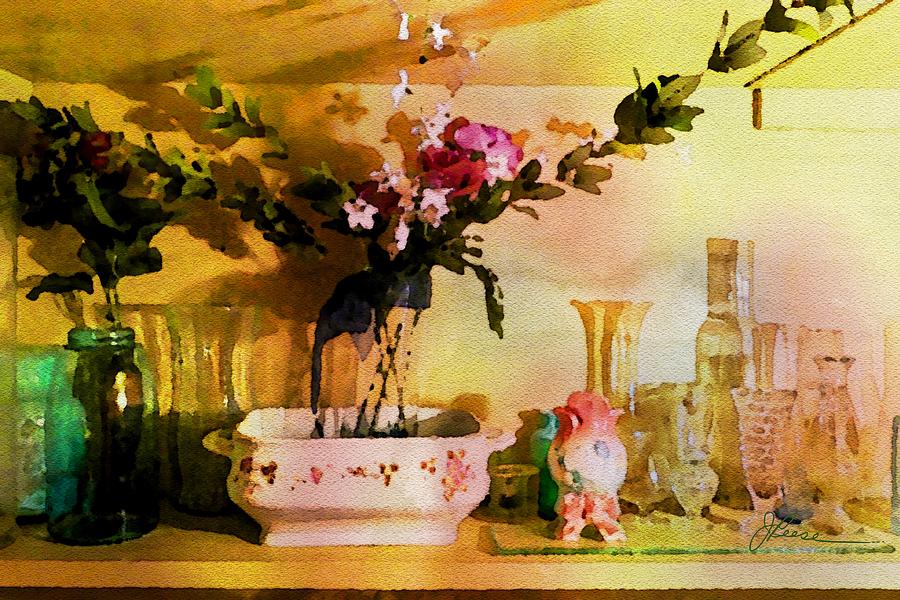 Vintage Painting - Delicate Flowers by Joan Reese