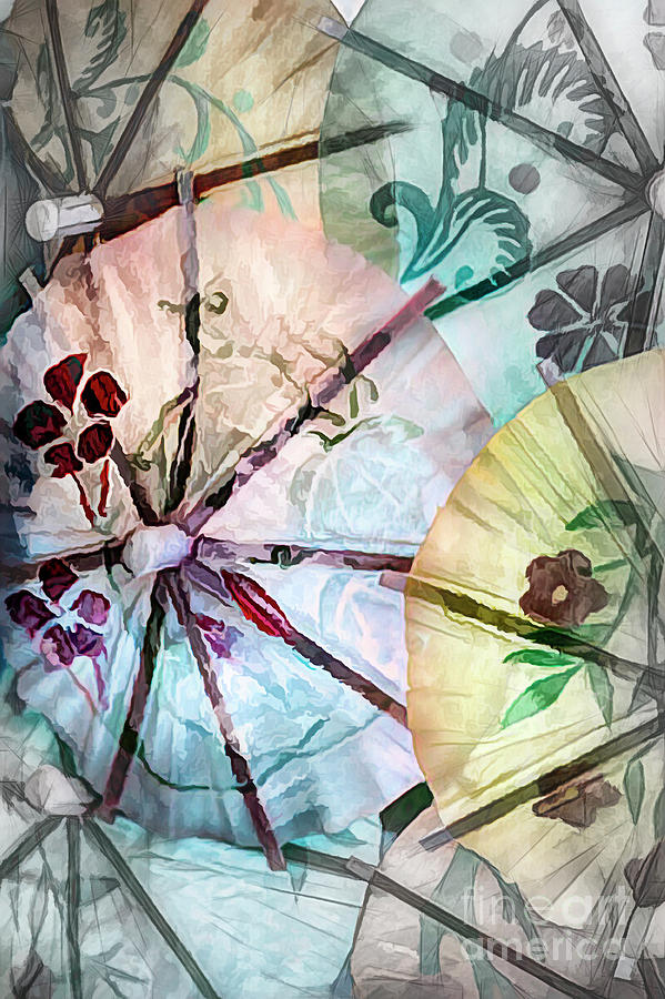 Umbrella Photograph - Delicate Paper Umbrellas by Pamela Moran