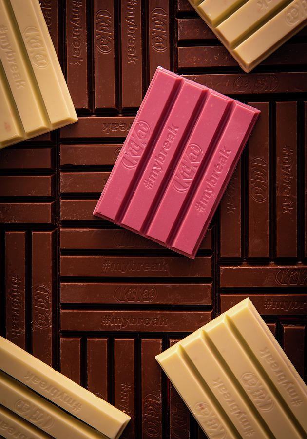 Delicious and tasty  famous KitKat chocolate bars Photograph by Michalakis Ppalis
