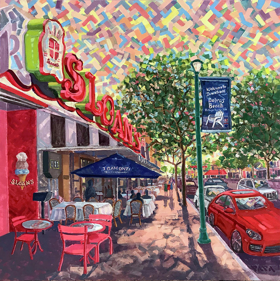 Delicious Delray Painting by Ralph Papa