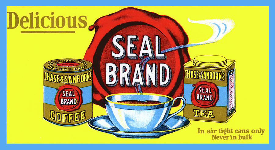 Delicious Seal Brand Coffee and Tea Painting by Unkown