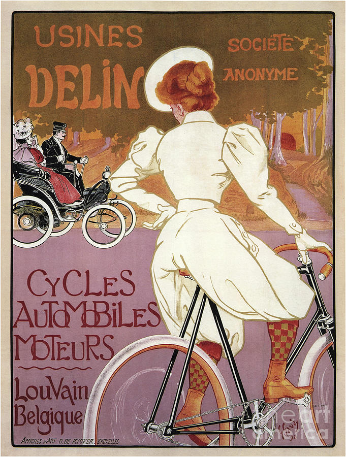 Delin Cycles Automobiles Moteurs, 1898 Drawing by Heritage Images