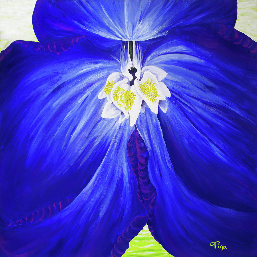 Flowers Still Life Digital Art - Delphinium by Tina Lavoie