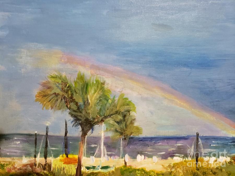 Delray Beach after a storm Painting by Donna Walsh