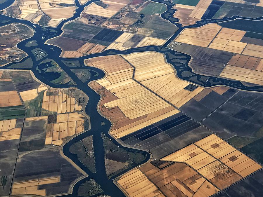 Pattern Photograph - Delta Farmland by Rob Darby