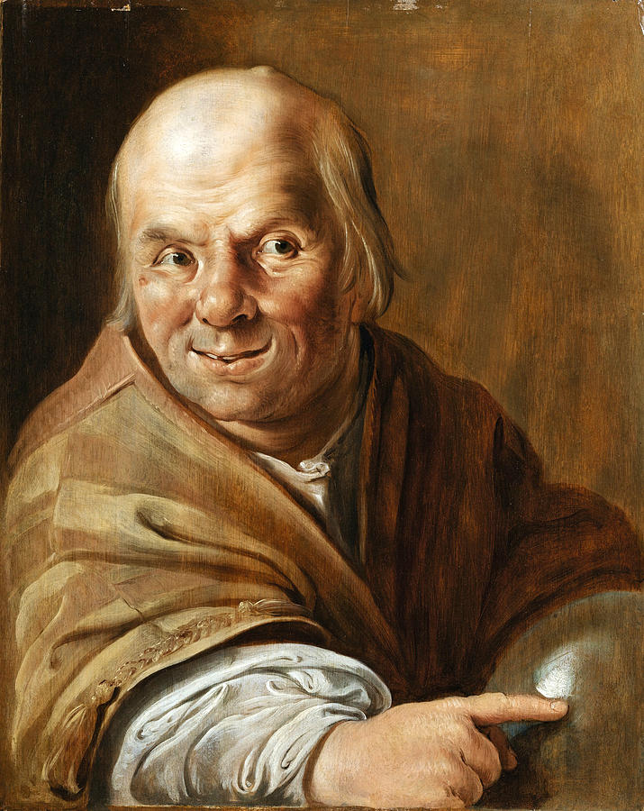 Democritus Painting by Jan Tengnagel