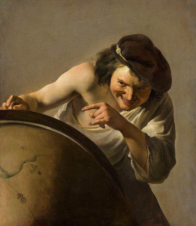 Johannes Moreelse Painting - Democritus, The Laughing Philosopher, 1630 by Johannes Moreelse Johannes Moreelse Painting - Democritus, The Laughing Philosopher, 1630 by Johannes Moreelse