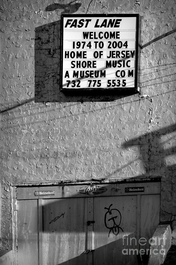 Music Photograph - Demolished in 2013 Nightclub Asbury Park New Jersey BW by Chuck Kuhn