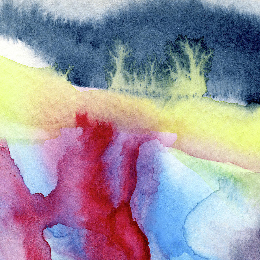 Dendritic - Abstract Watercolor Painting Painting by Susan Porter ...