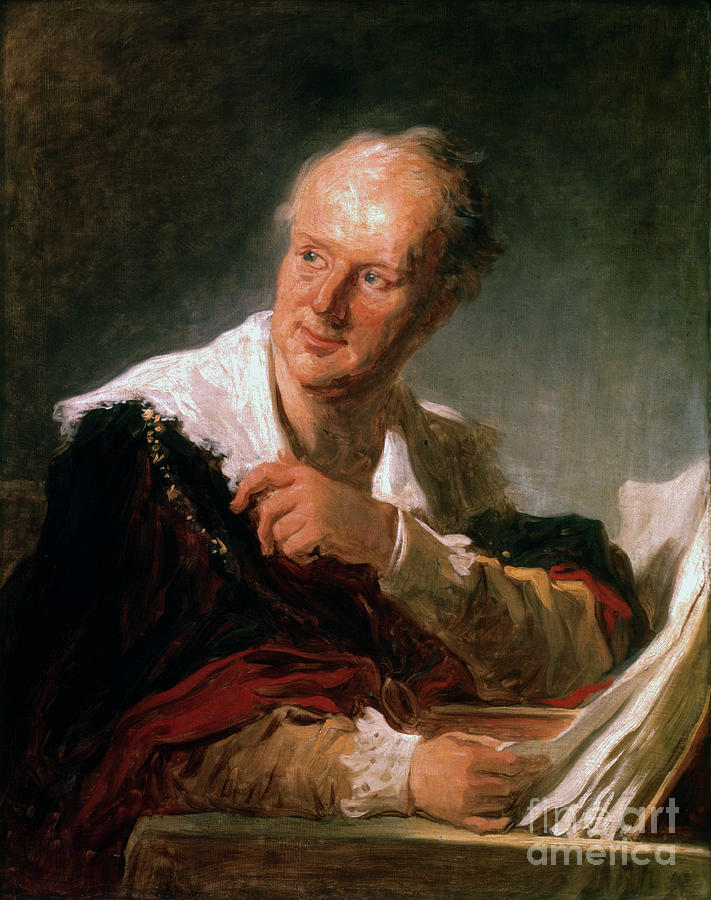 Denis Diderot, 18th Century French Man Drawing by Print Collector