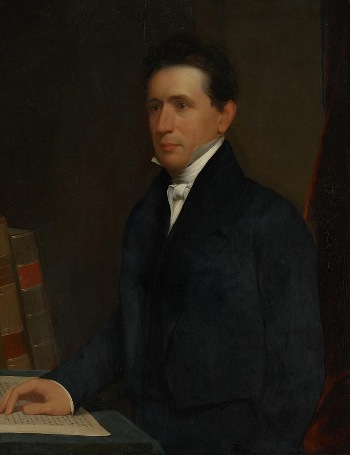 Portrait Painting - Denison Olmsted by Nathaniel Jocelyn