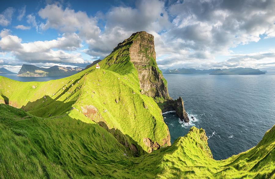 Denmark, Faeroe Islands, Kalsoy, Trollanes, Scandinavia, Atlantic Ocean ...