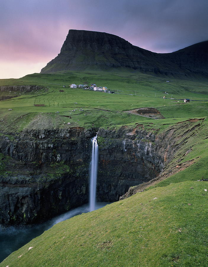 Denmark, Gasadalur Faroe Island, Small Photograph by Roine Magnusson