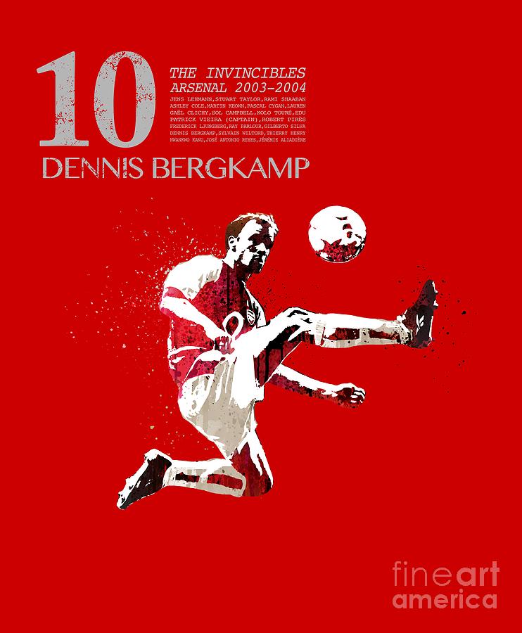 Dennis Bergkamp - invincibles arsenal Painting by Art Popop