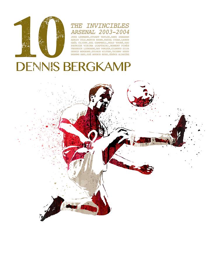 Football Painting - Dennis Bergkamp - The invincibles by Art Popop