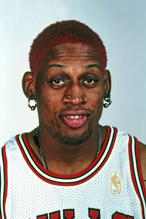 Dennis Rodman Headshot Photograph by Nba Photos