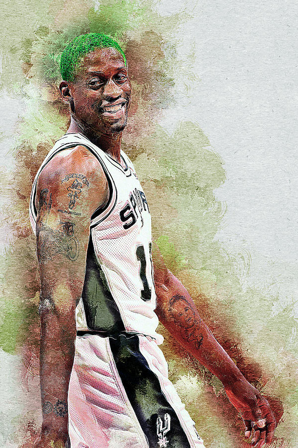 Dennis Rodman Digital Art by Nadezhda Zhuravleva