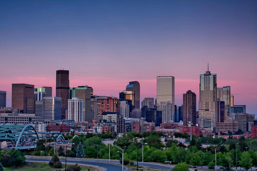 Denver Photograph - Denver Skyline by Photography By Teri A. Virbickis