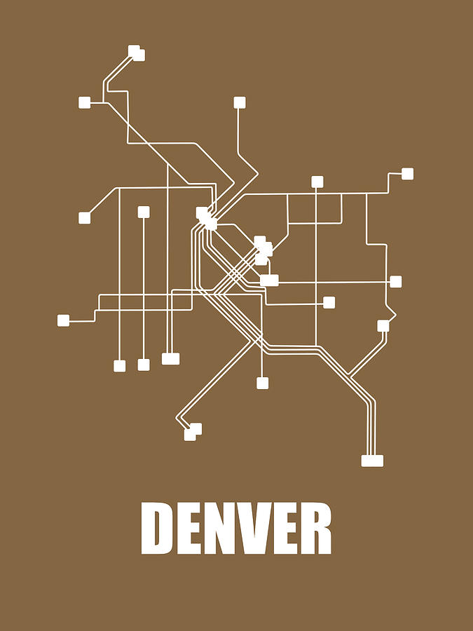 Denver Photograph - Denver Subway Map 2 by Naxart Studio
