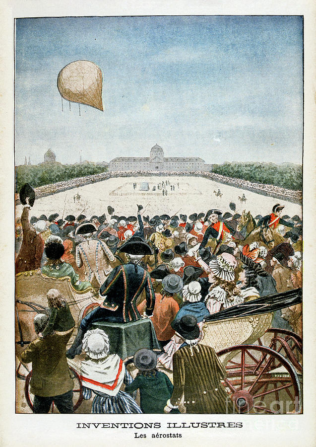 Departure Of A Balloon From Paris Drawing by Print Collector Departure Of A Balloon From Paris Drawing by Print Collector
