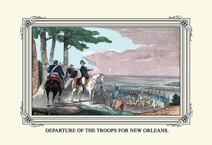 Departure of the Troops for New Orleans Painting by William Croome Departure of the Troops for New Orleans Painting by William Croome