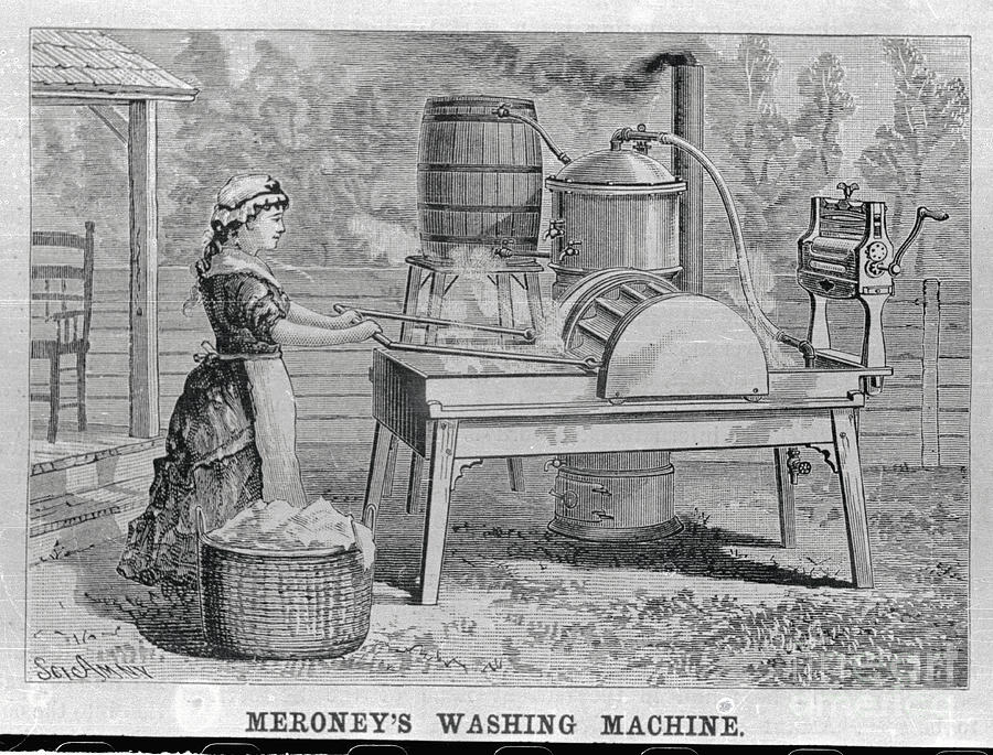 Depiction Of Early Washing Machine Photograph by Bettmann