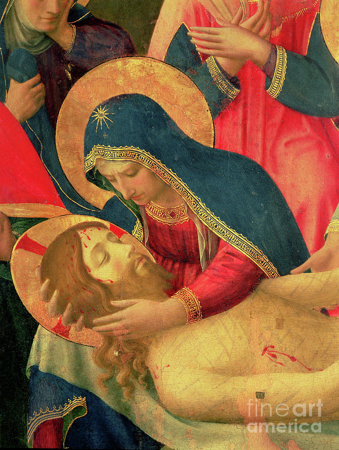 Deposition From The Cross, Detail Of The Virgin Mary, 1436 Painting by Fra Angelico