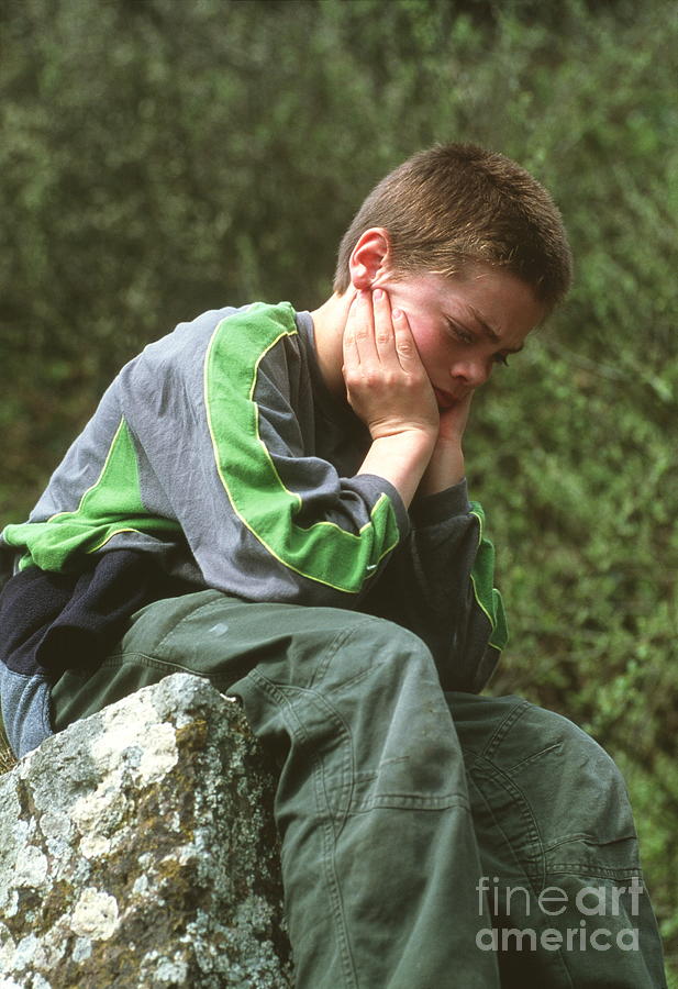 Depressed Boy Photograph by Mark Clarke/science Photo Library