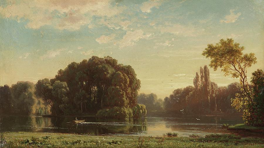 Der Englische Garten In Munchen Painting by Ludwig Meixner - Pixels