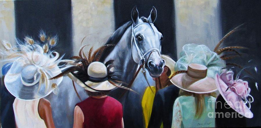Derby Day Painting by Janet  Crawford
