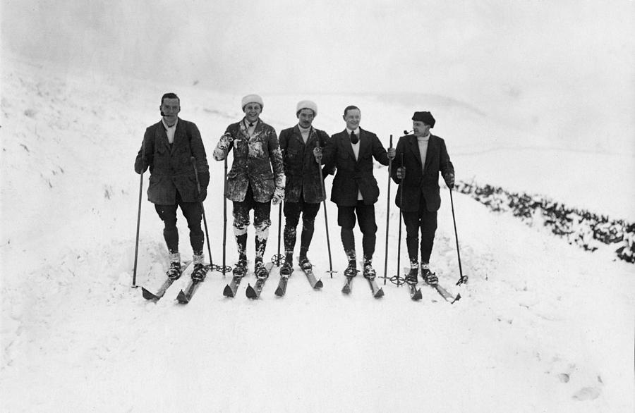Derbyshire Skiers Photograph by Topical Press Agency