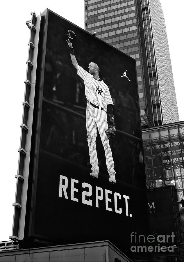 Derek Jeter Photograph - Derek Jeter Re2pect Billboard II New York City by John Rizzuto