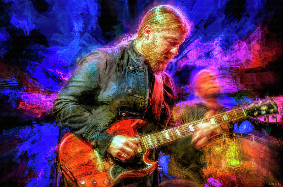 The Allman Brothers Band Mixed Media - Derek Trucks Guitar Player by Mal Bray