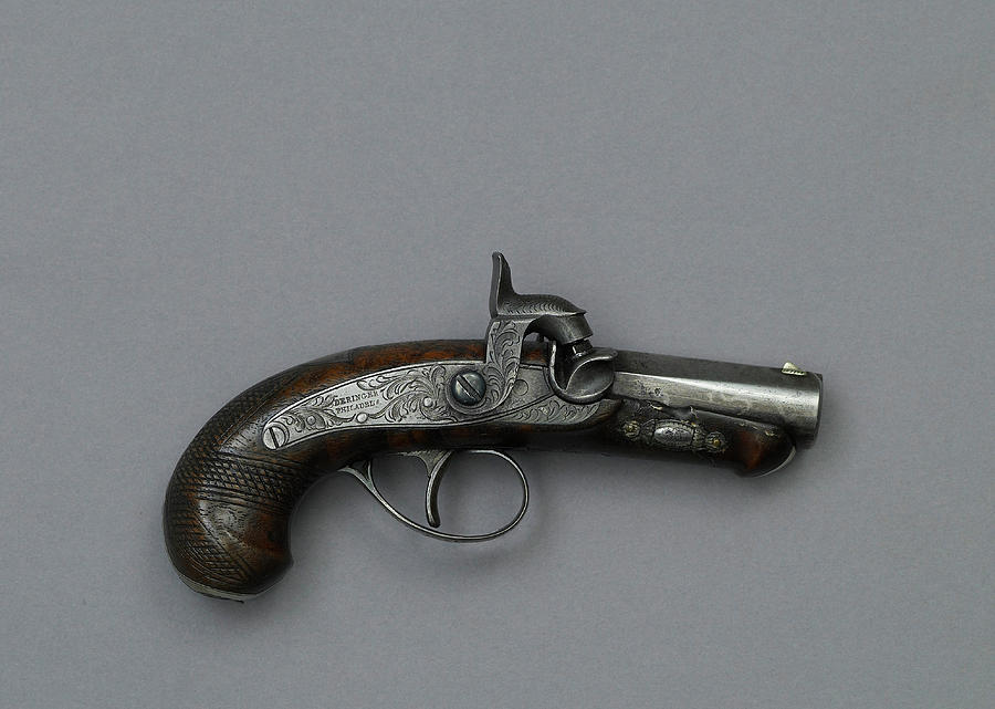 Derringer Painting - Derringer used to assassinate President Lincoln by Unknown