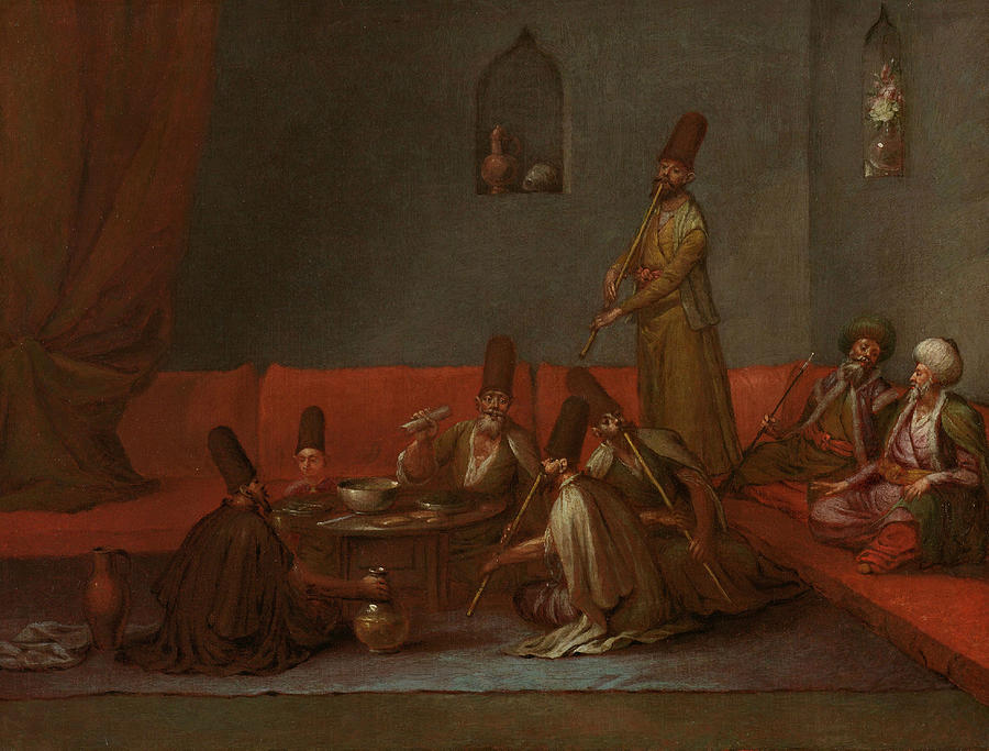 Dervishes at the Meal Painting by Jean Baptiste Vanmour