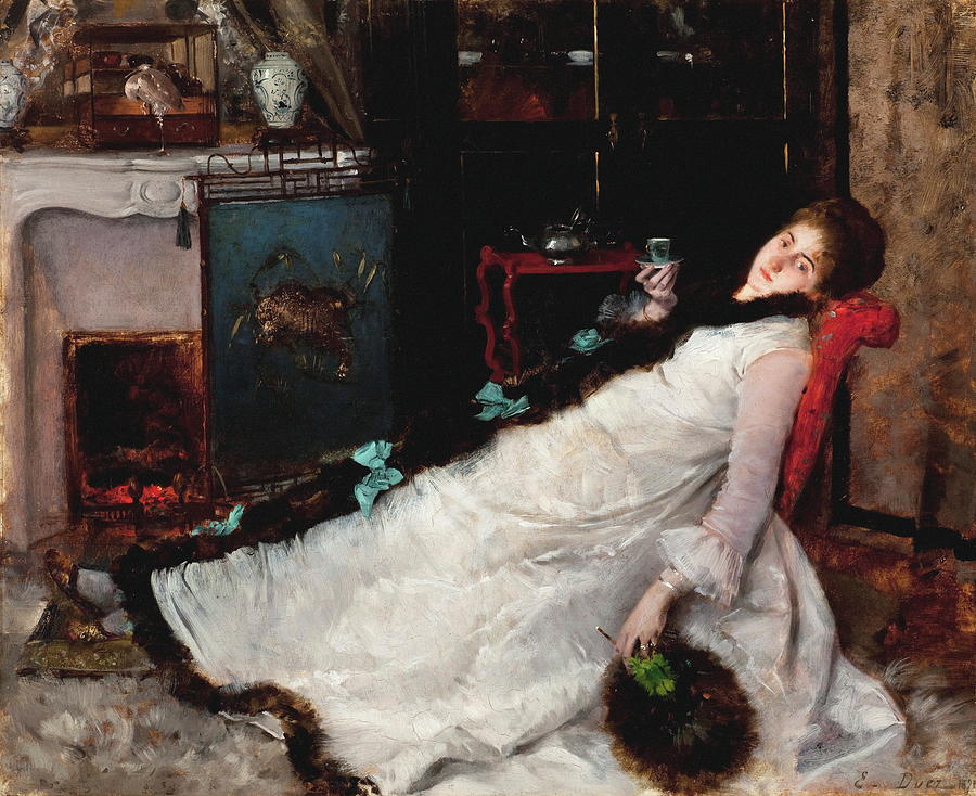 Portrait Painting - Descanso 1891 by Ernest Ange Duez