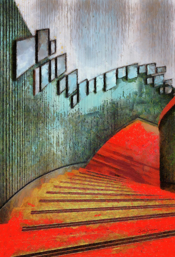 figure descending staircase