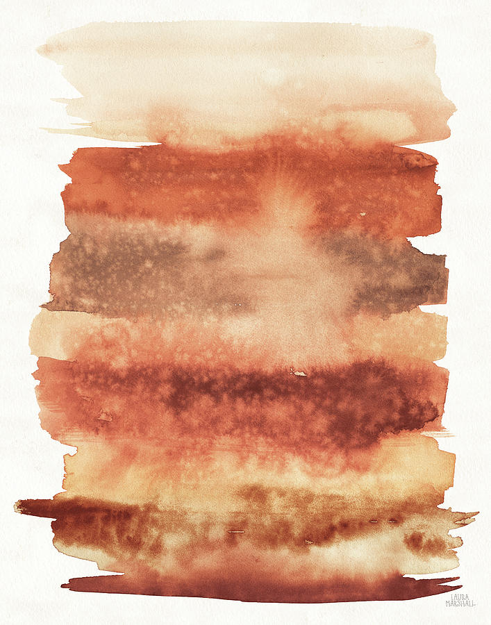 Abstract Painting - Desert Blooms Abstract II Fall by Laura Marshall Abstract Painting - Desert Blooms Abstract II Fall by Laura Marshall