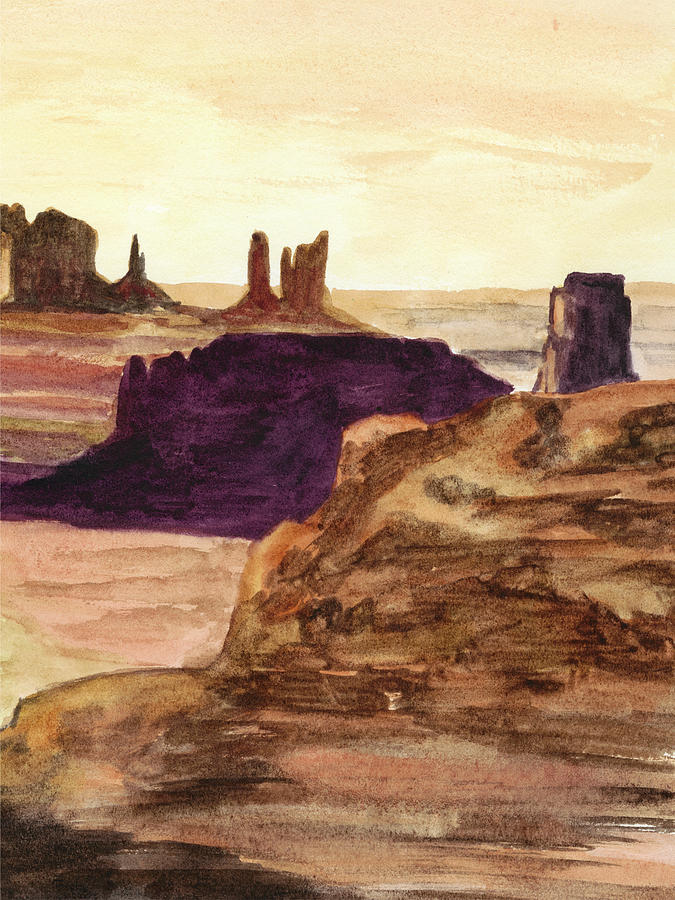 Landscape Painting - Desert Diptych II by Naomi Mccavitt