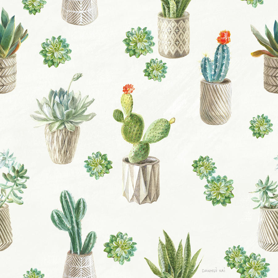 Flower Painting - Desert Greenhouse Pattern Vi by Danhui Nai