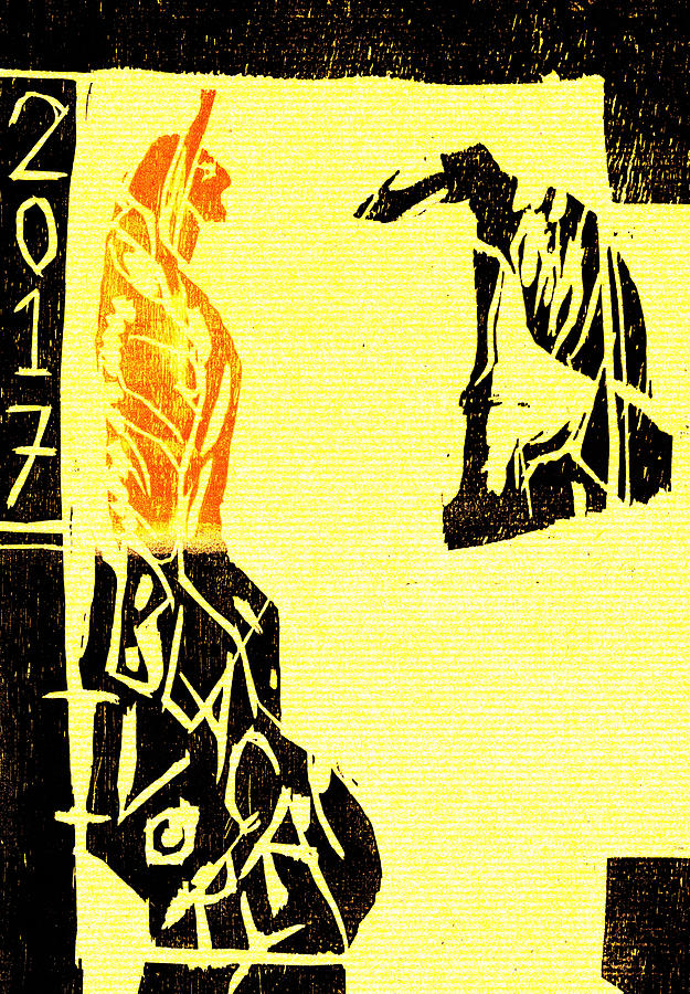 Desert Greyhound Black Ivory Woodcut Poster 6 Digital Art by Edgeworth Johnstone