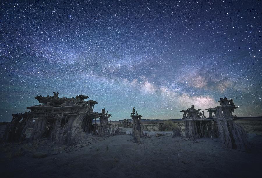 Desert In Darkness Photograph by Chengming Fine Art America