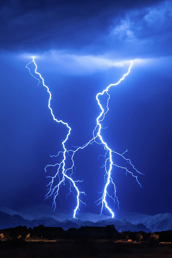 1103 Desert Lightning Photograph by Kenneth Johnson