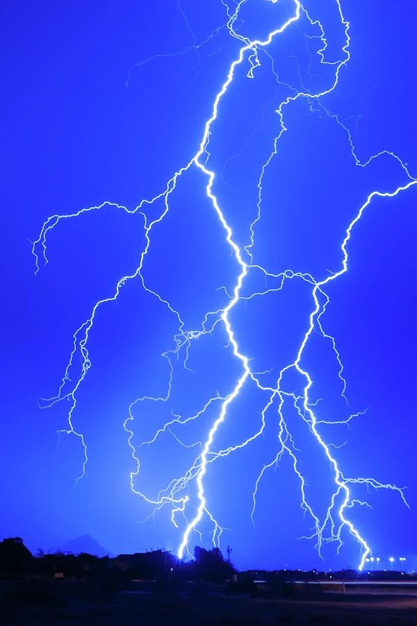 1105 Desert Lightning Photograph by Kenneth Johnson
