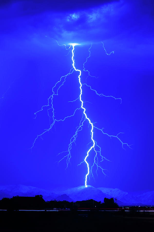 1104 Desert Lightning Photograph by Kenneth Johnson
